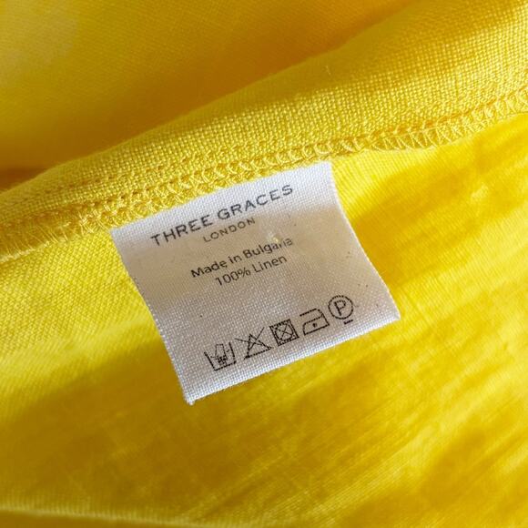 Three Graces London Nell Dress 10 Yellow NWT - Picture 9 of 10
